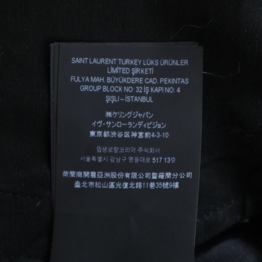 SAINT LAURENT PARIS(サンローランパリ) ウールスラックス トラウザーロングパンツ ブラック 774421 Y6D38