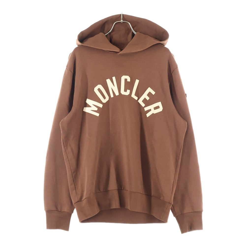 MONCLER(モンクレール) ロゴ刺繍 プルオーバーパーカー ブラウン H20918G00050