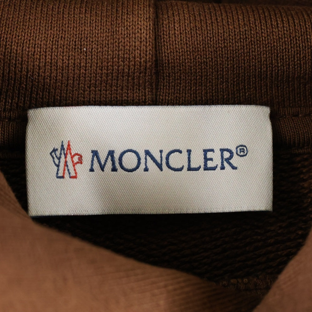 MONCLER(モンクレール) ロゴ刺繍 プルオーバーパーカー ブラウン H20918G00050