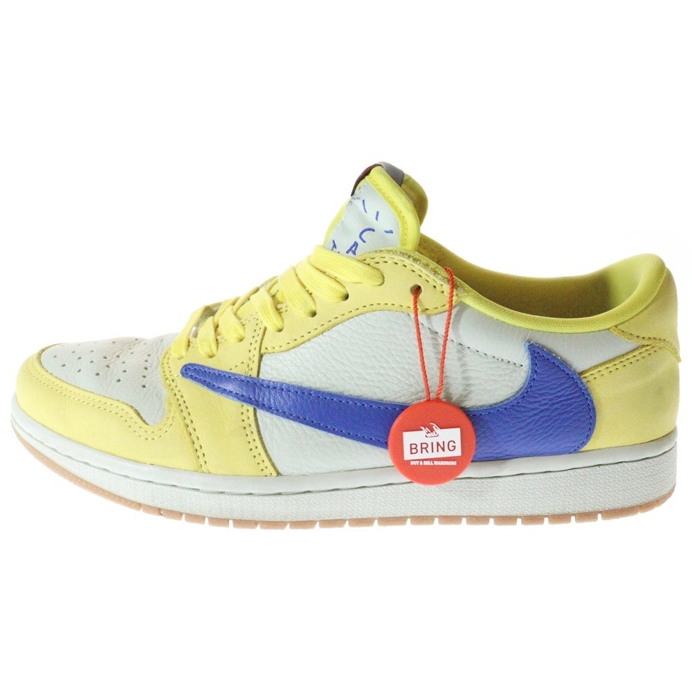 NIKE(ナイキ) ×Travis Scott WMNS Air Jordan 1 Retro Low OG Canary トラヴィススコット ウィメンズ エアジョーダン1 レトロ OG カナリー ローカットスニーカー DZ4137-700