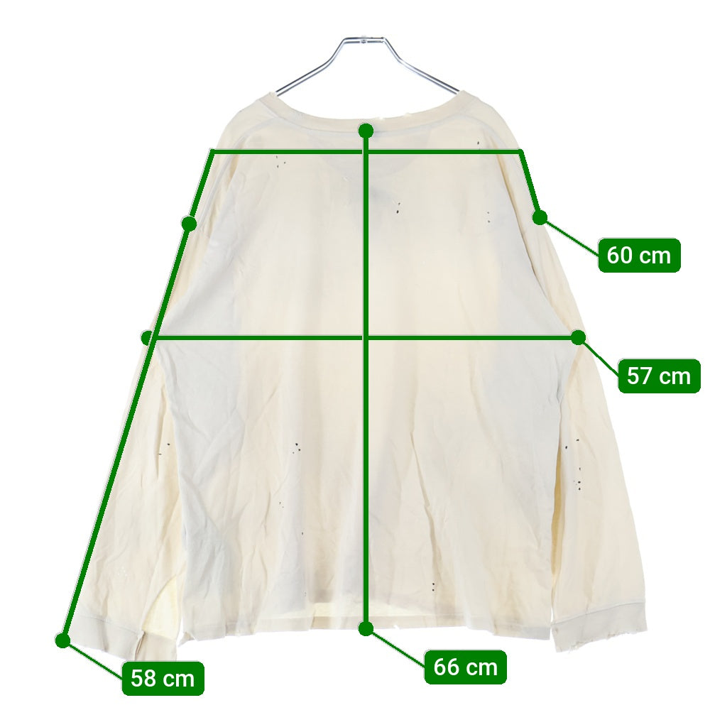 Maison Margiela(メゾンマルジェラ) ラウンドネック ビンテージ ロングスリーブTシャツ S50GC0696 S24567 アイボリー
