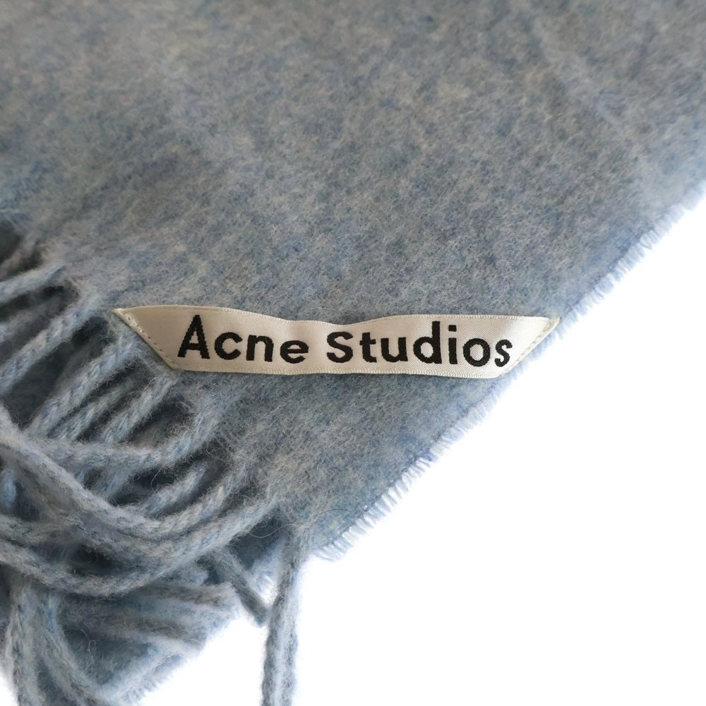 Acne Studios(アクネ ストゥディオズ) ロゴ ウール フリンジ マフラー