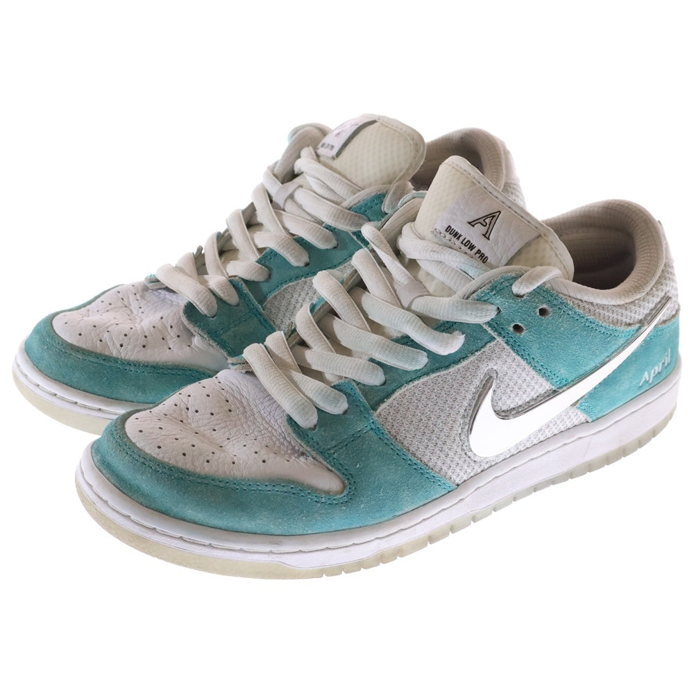 NIKE(ナイキ) DUNK LOW PRO QS APRIL SKATEBOARDS FD2562-400 ダンク エイプリル スケートボード ローカットスニーカー ホワイト/ブルー US8.5/26.5cm