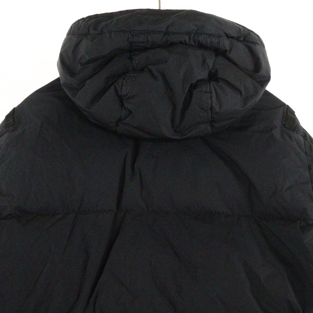STONE ISLAND(ストーンアイランド) 22AW GARMENT DYED CRINKLE REPS R-NY ジップアップ フーディダウンジャケット 771540223 ブラック