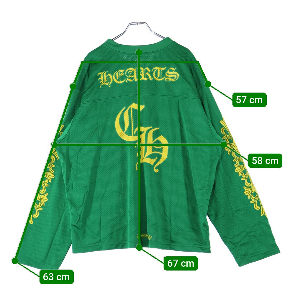 CHROME HEARTS(クロムハーツ) MESH WARM UP JERSEY CHプリントメッシュ長袖Tシャツカットソー グリーン