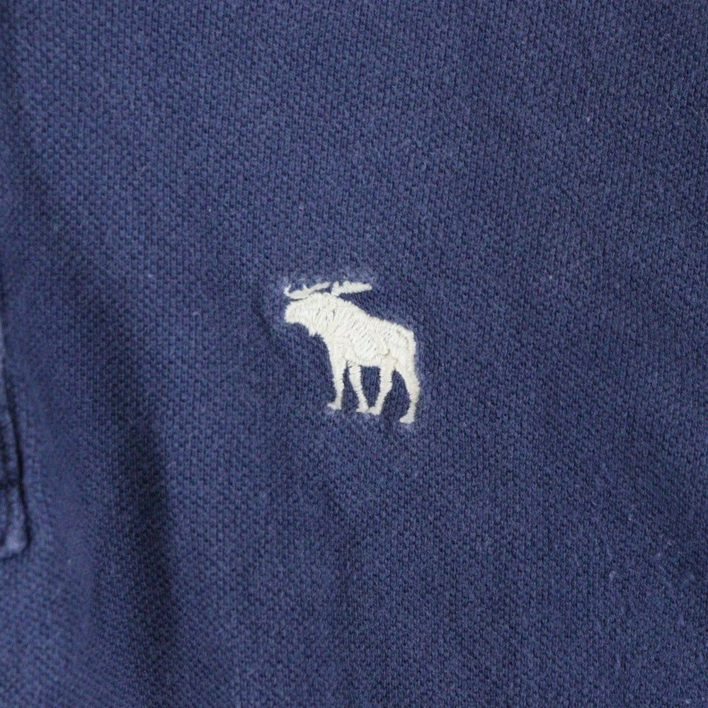 NO BRAND(ノーブランド) abercrombie ロゴ刺繍 ポロシャツ ネイビー