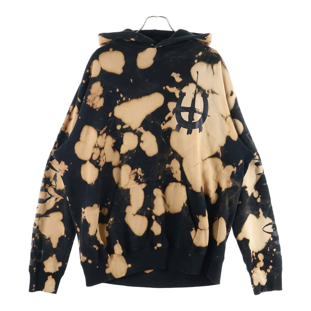 cvtvlist(カタリスト) ×SUXSOX HOODIE バッグプリント ブリーチ加工 プルオーバーパーカー ブラウン