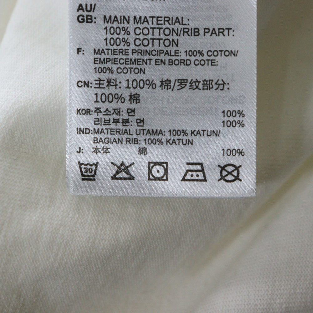 adidas(アディダス) ロゴプリント 長袖クルーネックTシャツカットソー ホワイト 0DY001