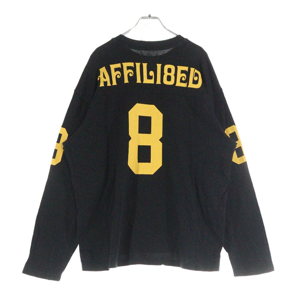 SUPREME(シュプリーム) 25SS Affiliated L/S Football Top アフィリエイテッド フットボール スウェットトレーナー ブラック