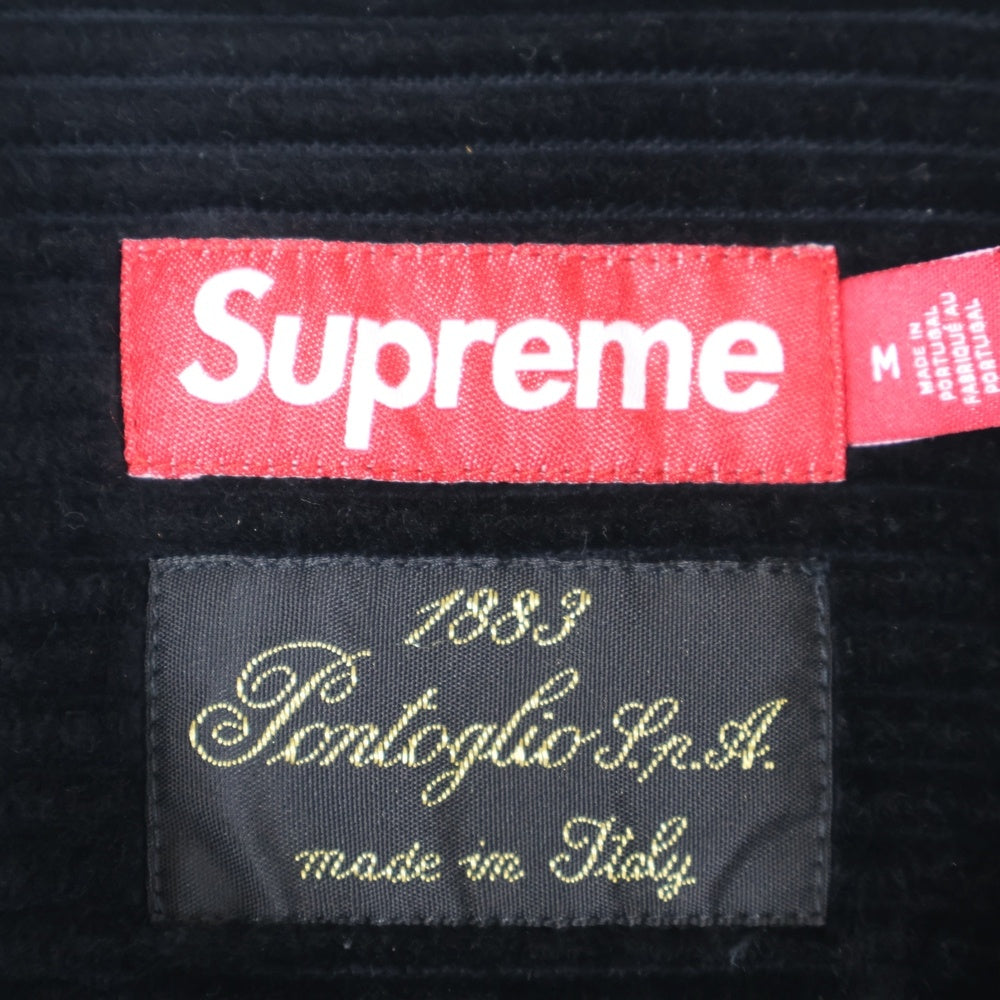 SUPREME(シュプリーム) 24AW Wide Wale Corduroy Snap Shirt ワイド ウェール コーディロイ スナップシャツ ブラック