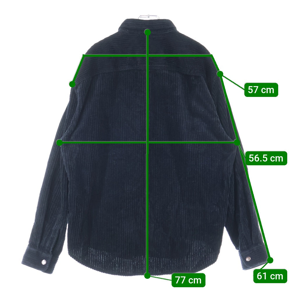SUPREME(シュプリーム) 24AW Wide Wale Corduroy Snap Shirt ワイド ウェール コーディロイ スナップシャツ ブラック
