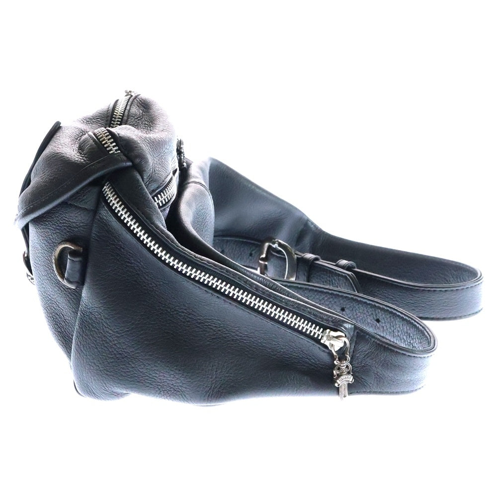 CHROME HEARTS(クロムハーツ) #1 SNAT PACK スナットパック ダガージップ ガンスリンガーベルト レザーウエストバッグ ブラック BCA378