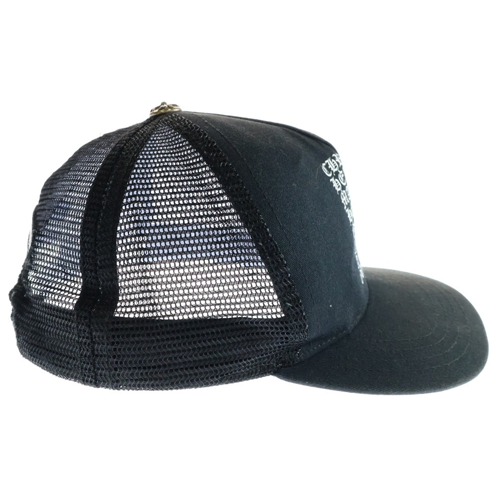 CHROME HEARTS(クロムハーツ) TRUCKER CAP 英字プリント メッシュ トラッカーキャップ 帽子 ブラック