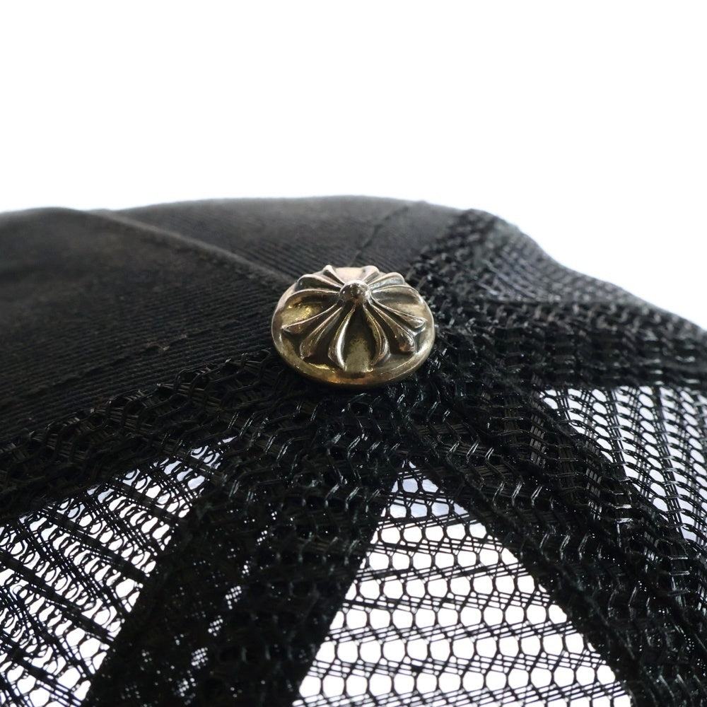 CHROME HEARTS(クロムハーツ) TRUCKER CAP 英字プリント メッシュ トラッカーキャップ 帽子 ブラック