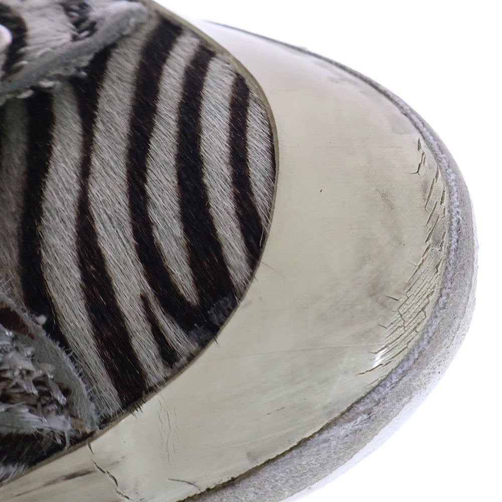 GOLDEN GOOSE DELUXE BRAND(ゴールデングースデラックスブランド) Fancy Penstar Classic Zebra ハラコ ハイカットスニーカー ホワイト/ブラウン