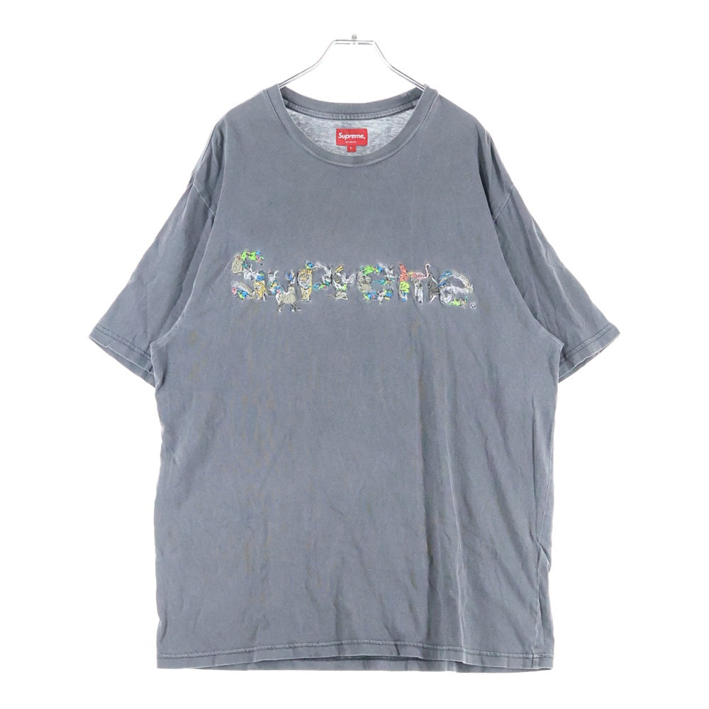 SUPREME(シュプリーム) 23SS Animal Kingdom アニマル キングダム 刺繍 クルーネックTシャツ グレー
