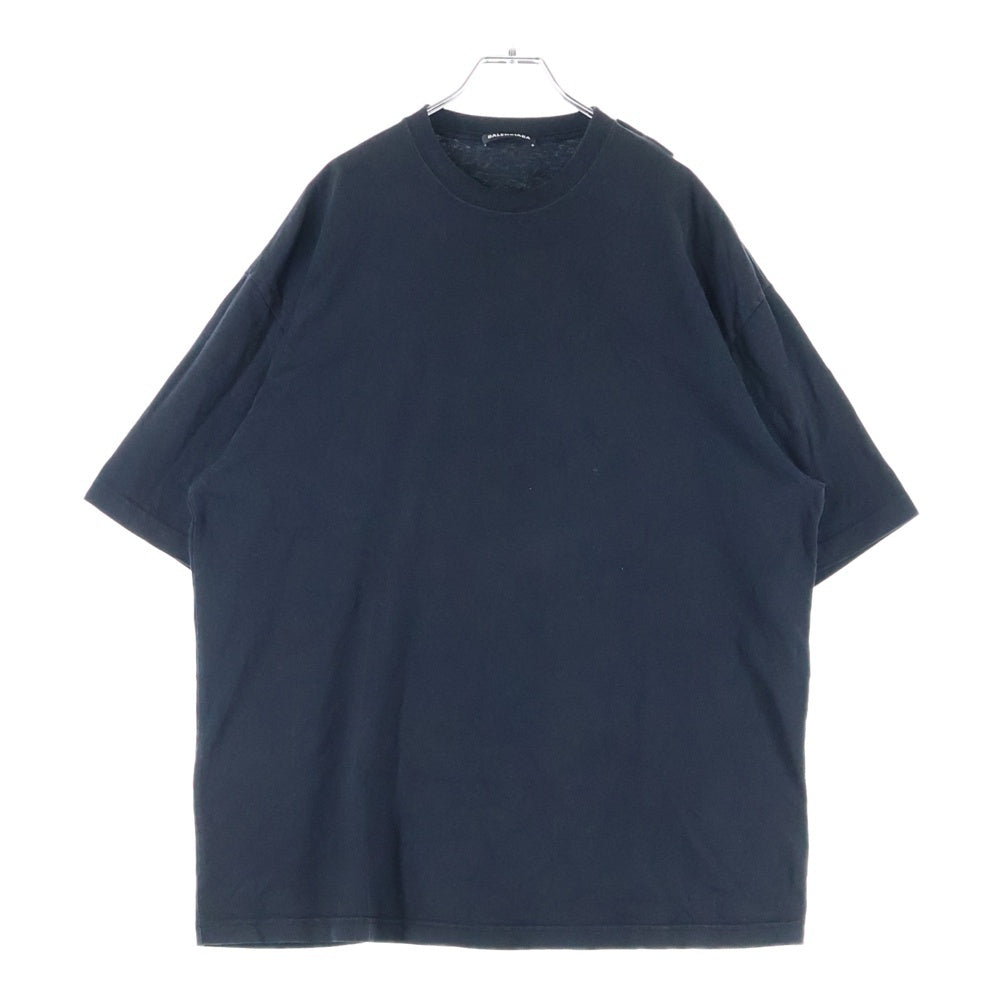 BALENCIAGA(バレンシアガ) 19SS ショルダータグ クルーネック 半袖Tシャツカットソー ブラック 578139