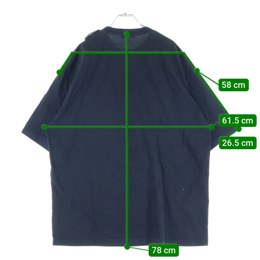 BALENCIAGA(バレンシアガ) 19SS ショルダータグ クルーネック 半袖Tシャツカットソー ブラック 578139