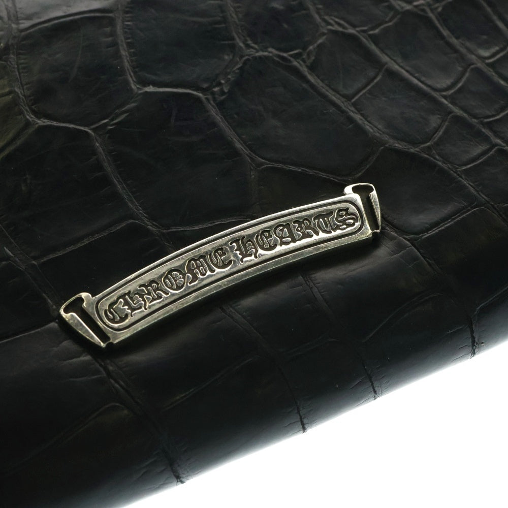 CHROME HEARTS(クロムハーツ) JUDY ALLIGATOR ジュディアリゲーター クロスボタンアリゲーターレザーウォレット財布 ブラック