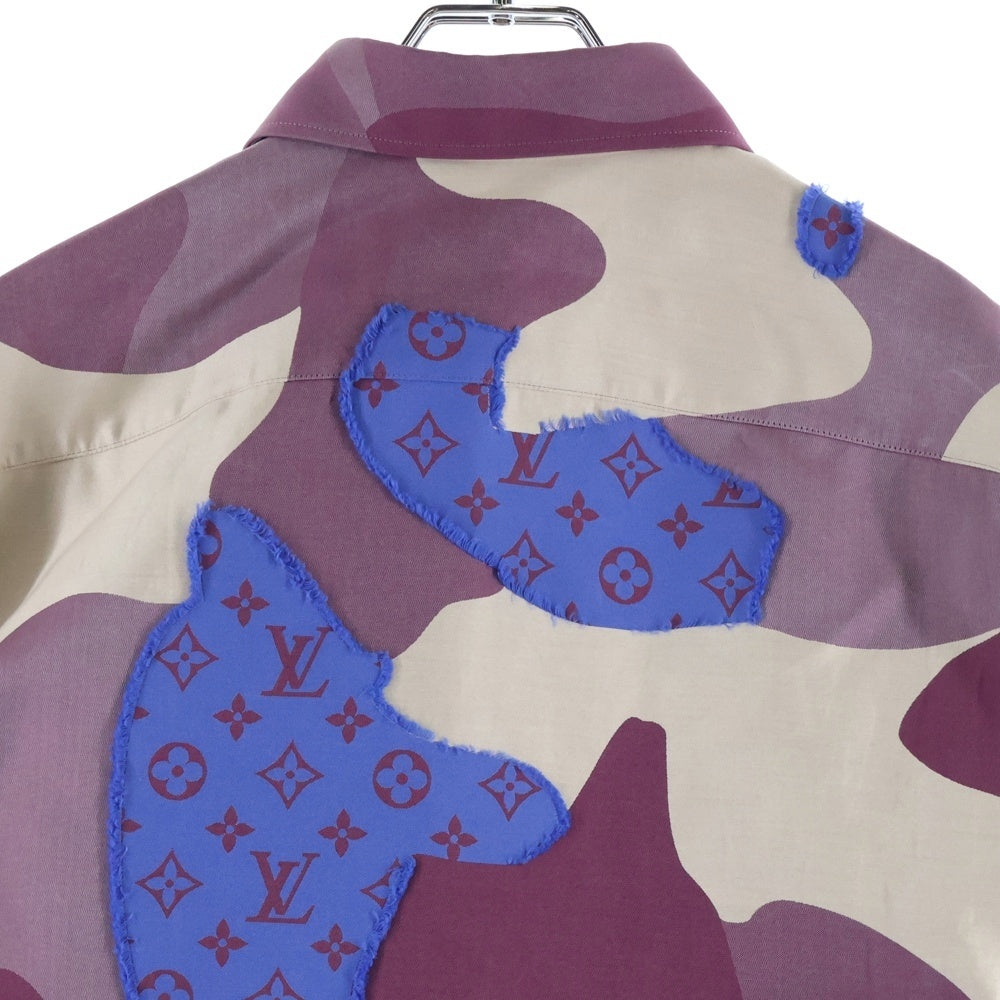 LOUIS VUITTON(ルイヴィトン) 23AW Printed Cotton Fil Coupe Over Monogram Shirt プリンテッドコットン フィルクーペオーバー シルク混 モノグラム長袖シャツ RM232 AWY HPS77W