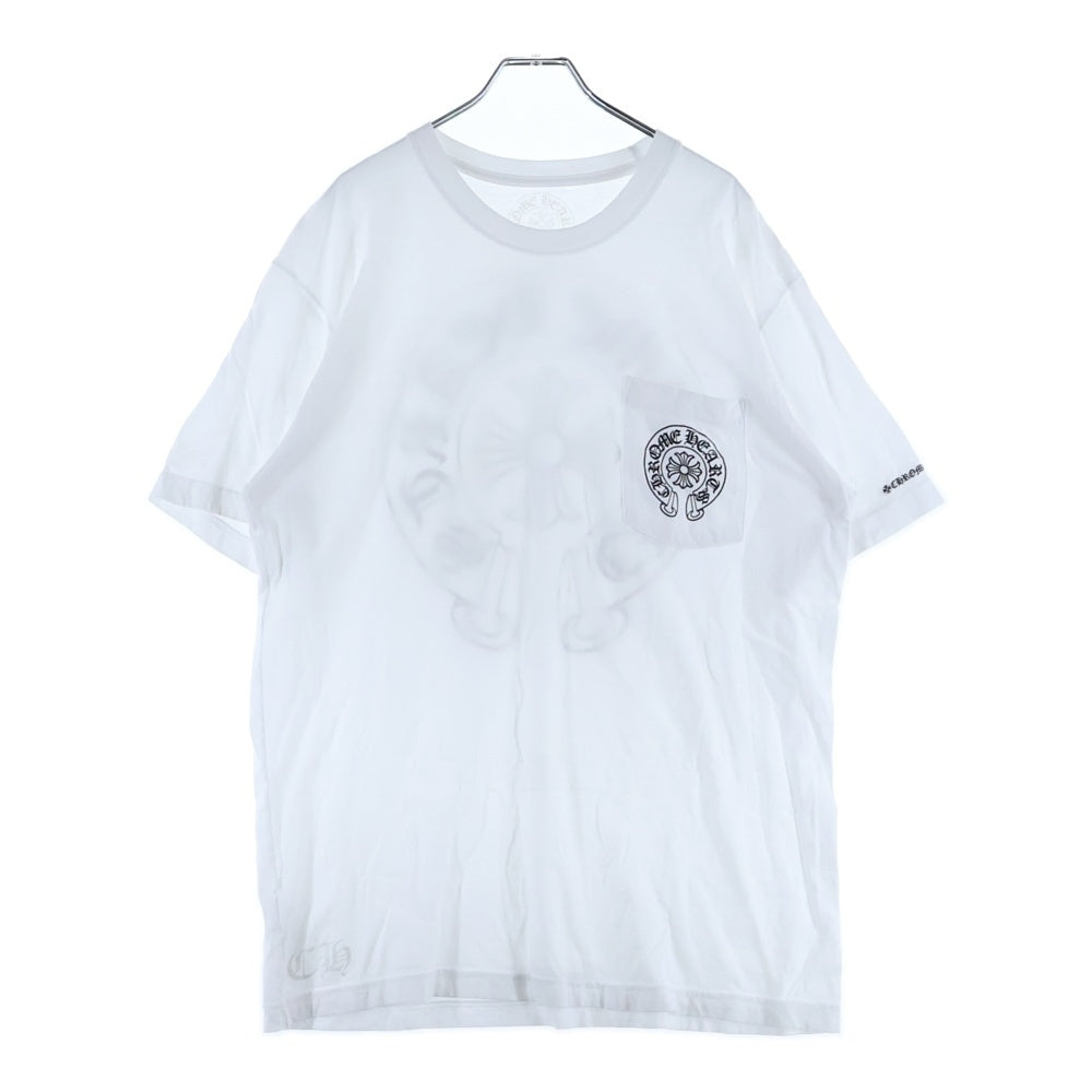 CHROME HEARTS(クロムハーツ) Horseshoe S/S Tee ホースシューロゴ半袖Tシャツ ホワイト