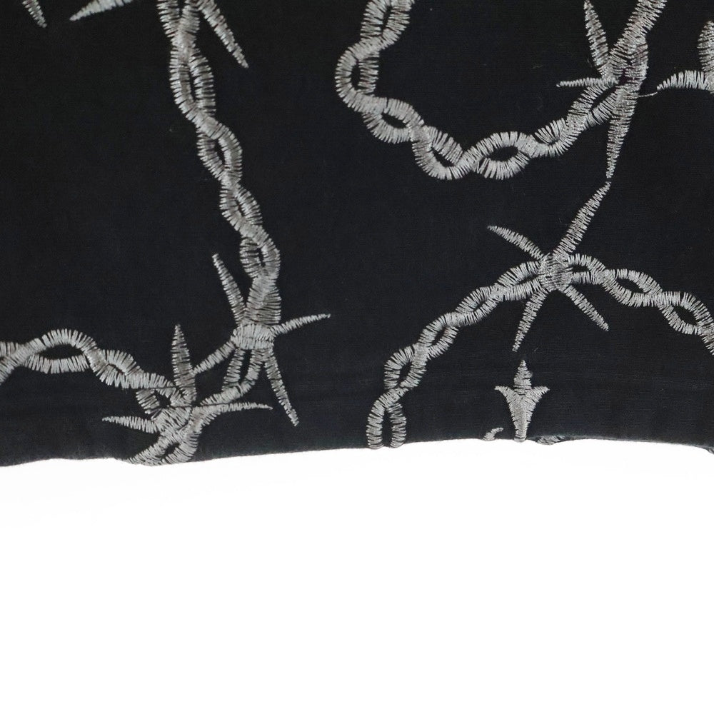 SUPPLIER(サプライヤ) CROSS CHAIN EMBROIDERY HALF PANTS クロスチェーン スウェットハーフパンツ ブラック