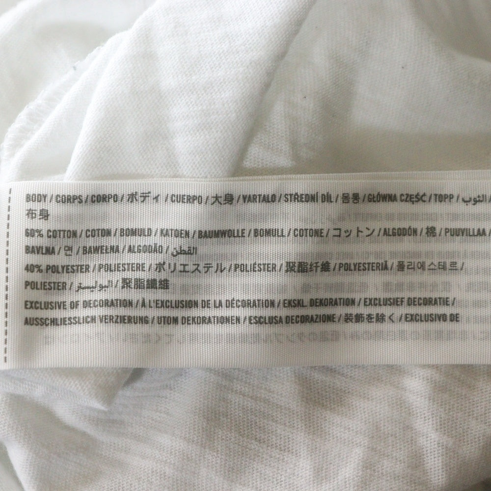 Abercrombie&Fitch(アバクロンビーアンドフィッチ) 刺繍ロゴ クルーネック半袖Tシャツ ホワイト