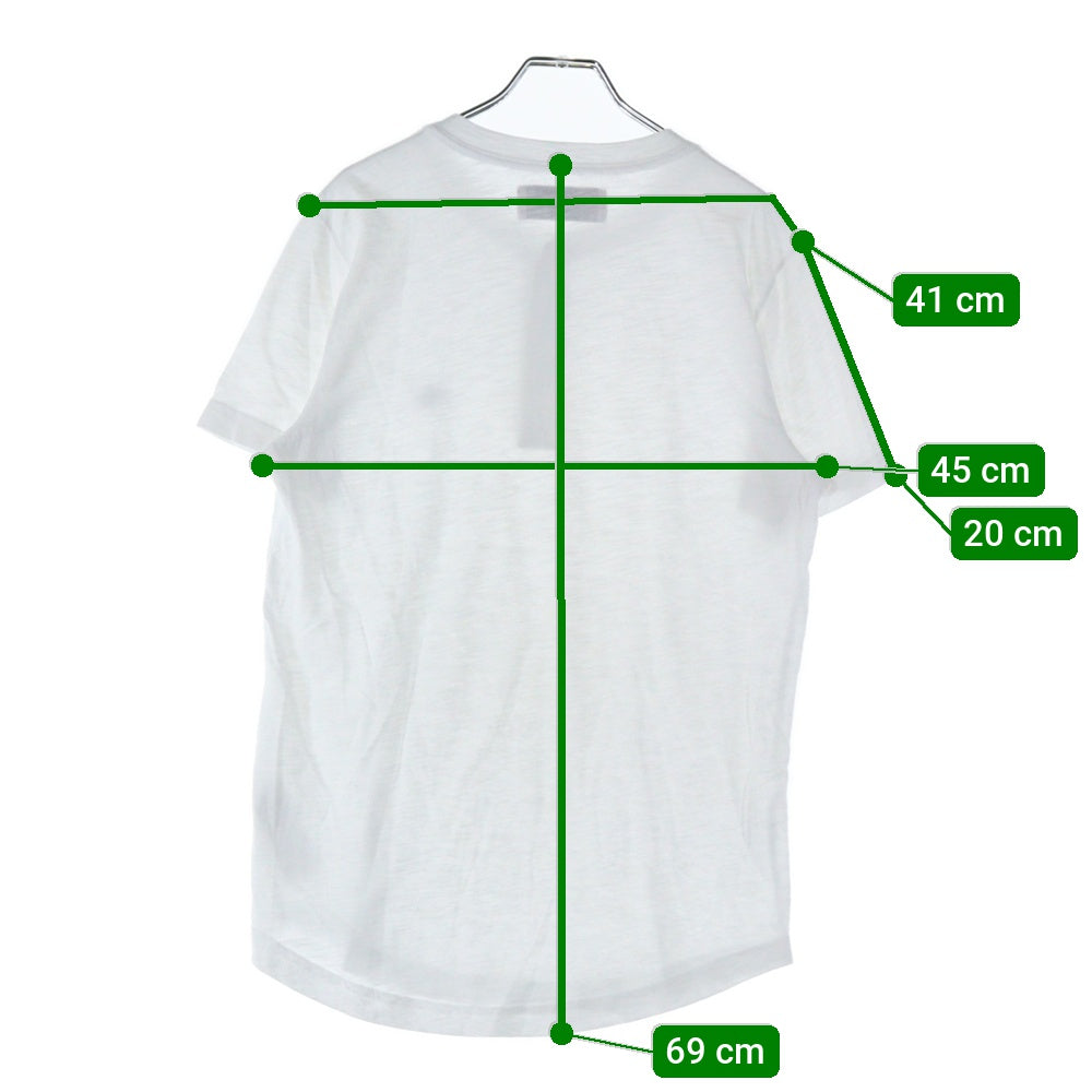 Abercrombie&Fitch(アバクロンビーアンドフィッチ) 刺繍ロゴ クルーネック半袖Tシャツ ホワイト