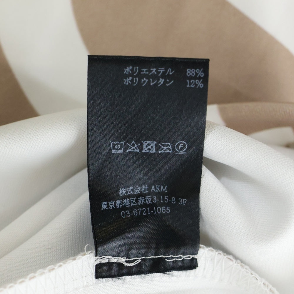 1 PIU 1 UGUALE 3 RELAX(ウノピゥウノウグァーレトレ) ロゴプリント ロングスリーブ モックネック Tシャツ