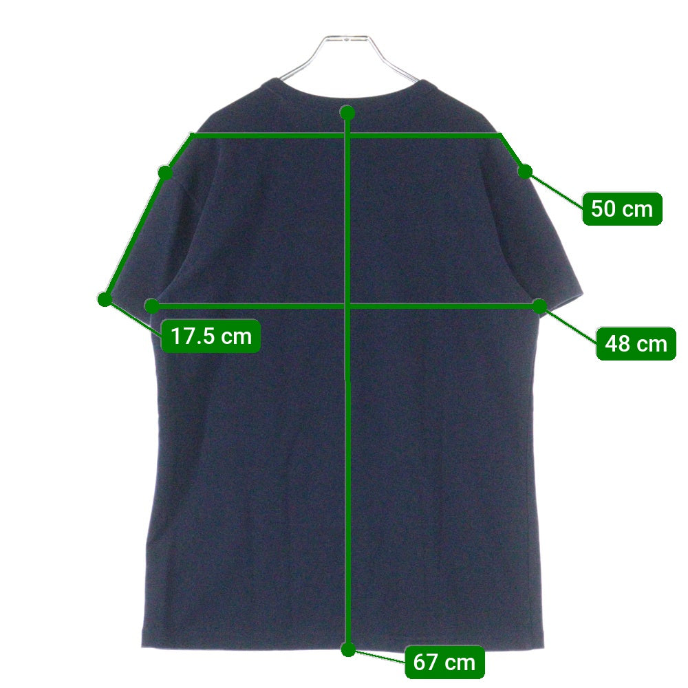 NO BRAND(ノーブランド) XXX クルーネック半袖Tシャツ ネイビー