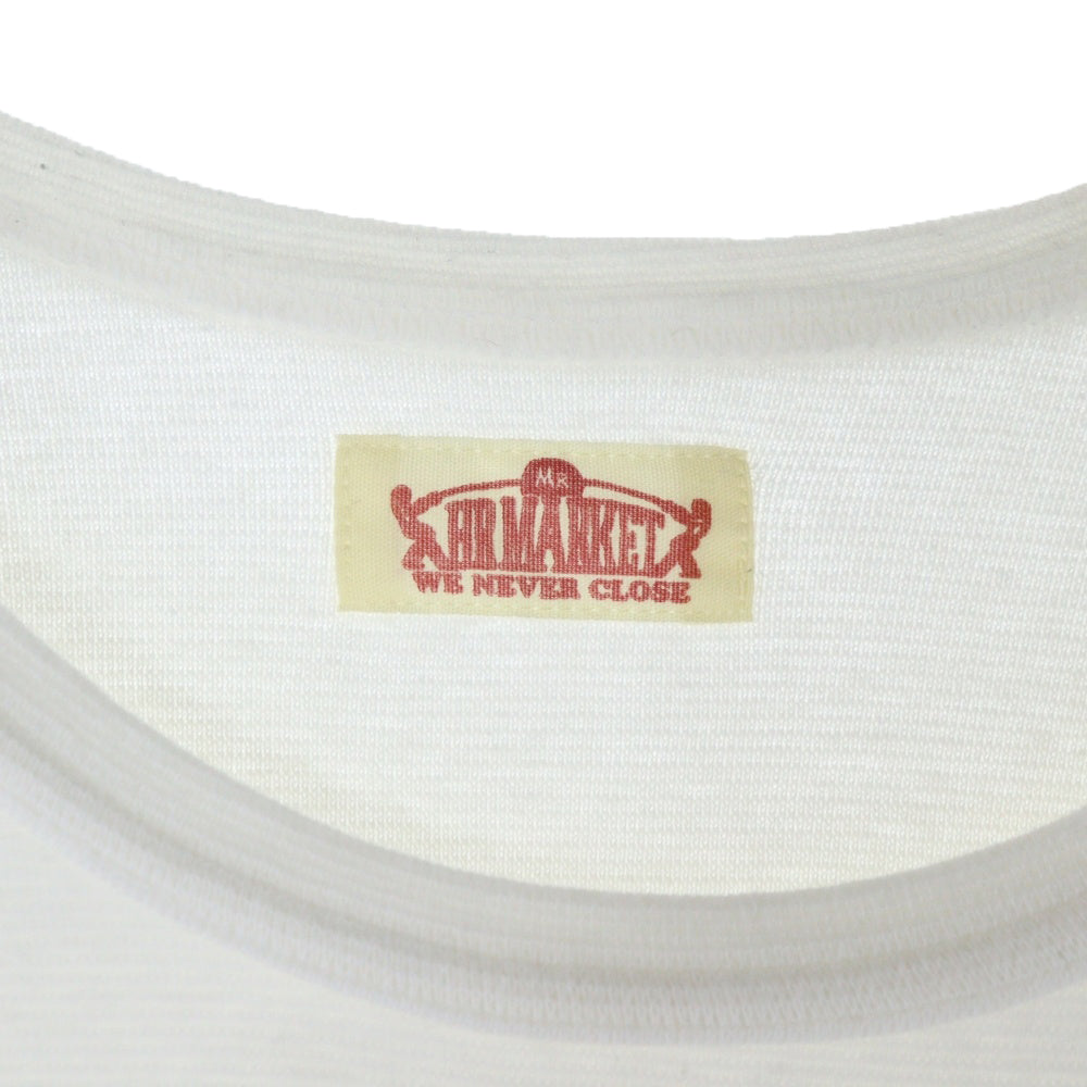 HOLLYWOOD RANCH MARKET(ハリウッド ランチ マーケット) クルーネック半袖Tシャツ ホワイト