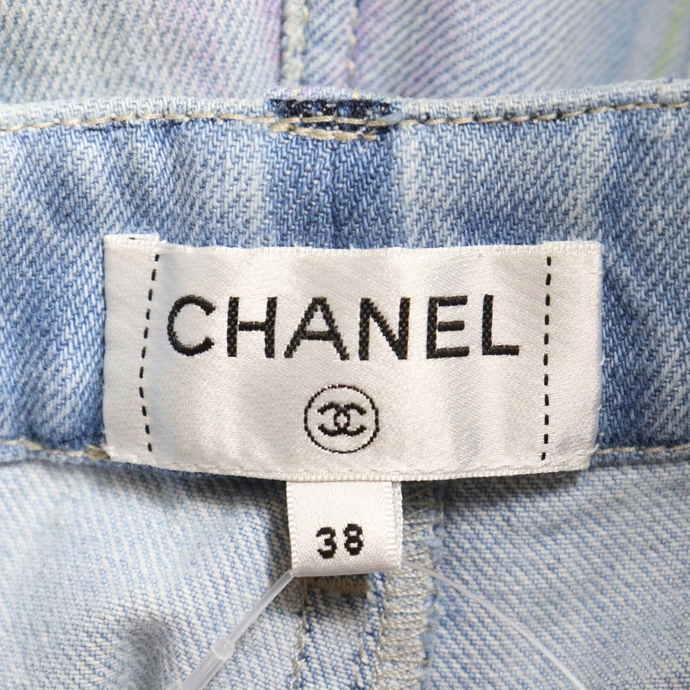 CHANEL(シャネル) ストライプ デニムワイドパンツ