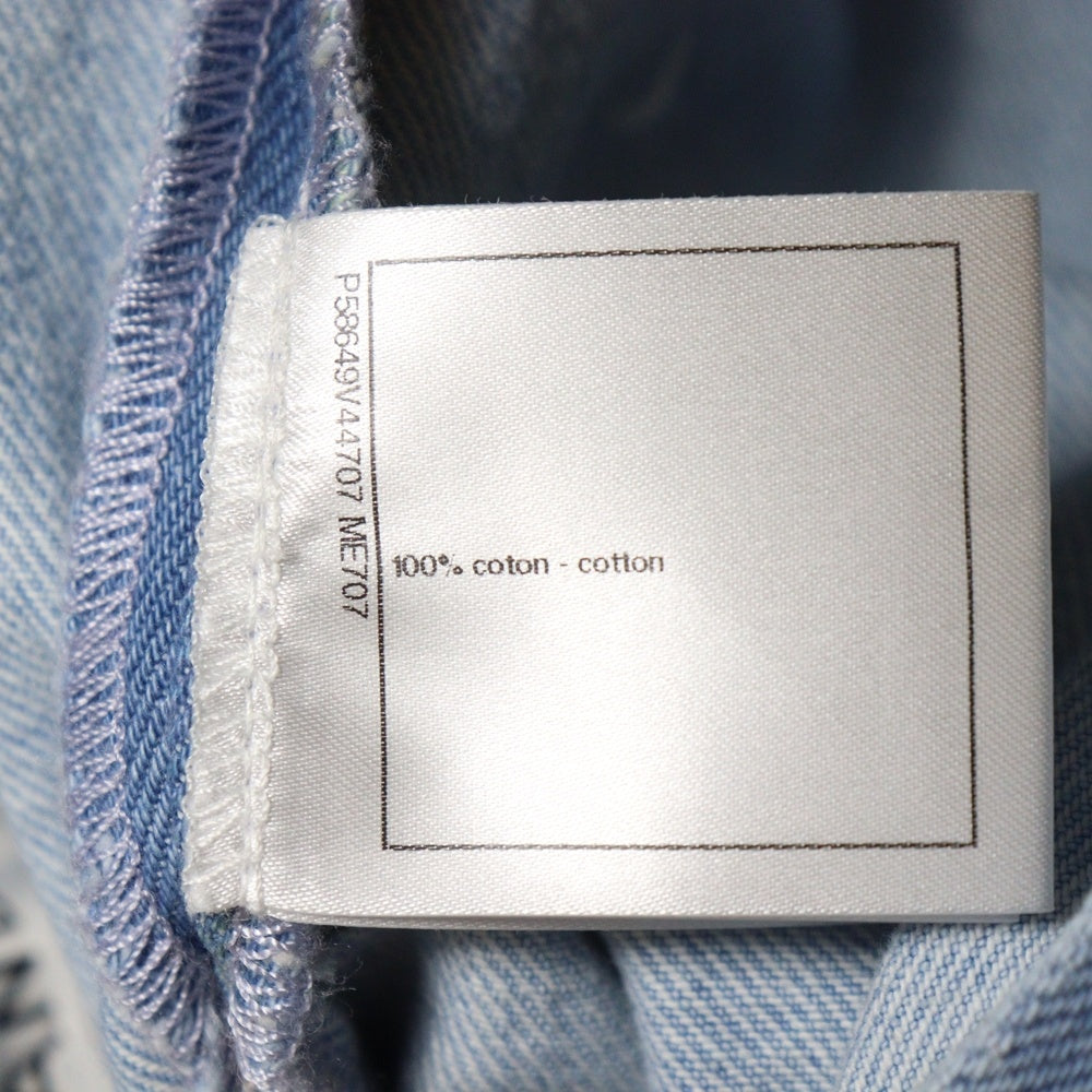 CHANEL(シャネル) ストライプ デニムワイドパンツ