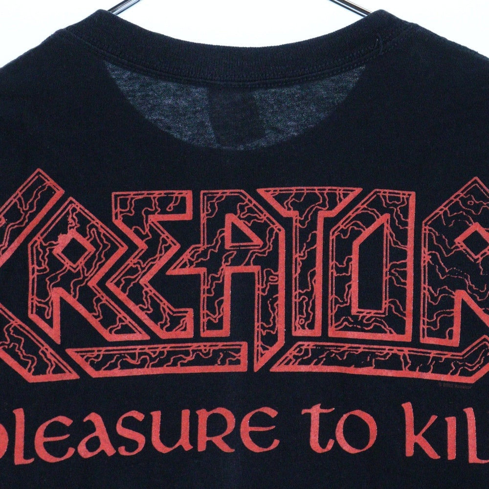 VINTAGE(ヴィンテージ) 00s KREATOR PLEASURE TO KILL TEE クリエイター プレジャー トゥ キル 両面デザイン クルーネック半袖Tシャツカットソー ブラック