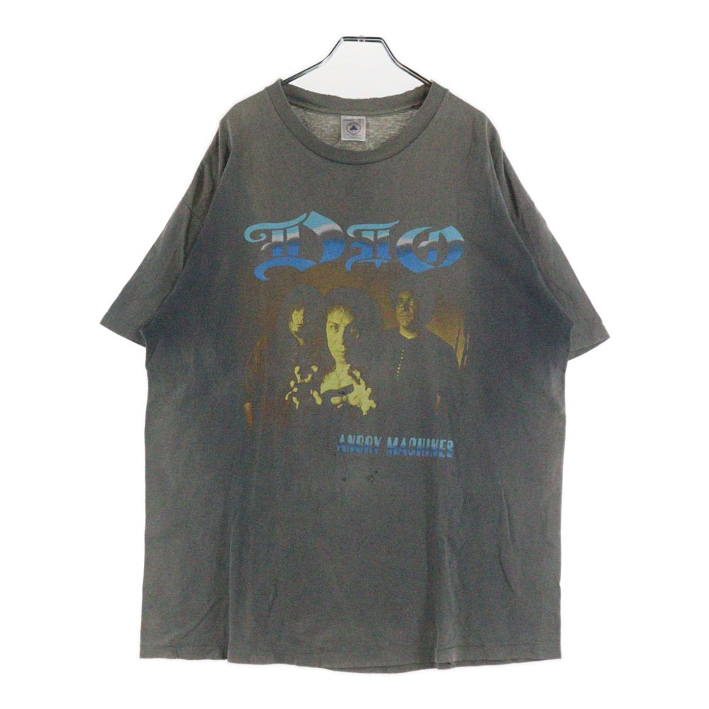 VINTAGE(ヴィンテージ) 90s DIO ディオ ハードロック 両面プリント クルーネック半袖Tシャツカットソー グレー