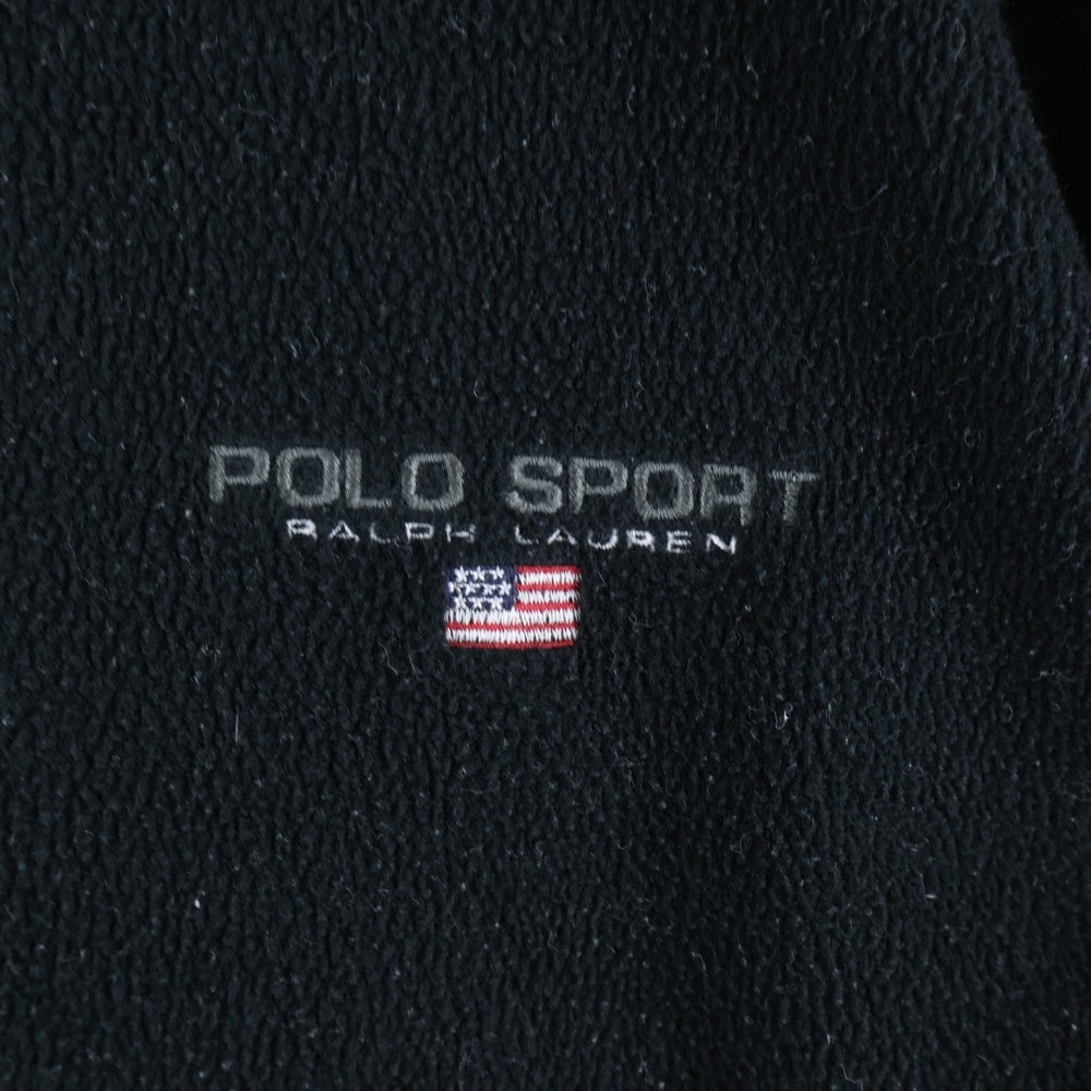 POLO SPORT RALPH LAUREN(ポロスポーツラルフローレン) 刺繍ロゴ ジップアップ リバーシブル ナイロンブルゾン ブラック
