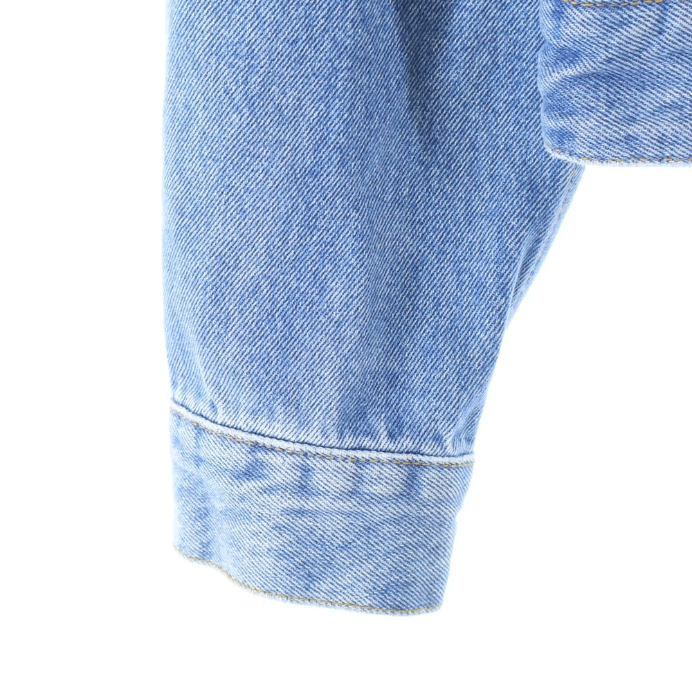 OFF-WHITE(オフホワイト) Denim Long Jacket バッグロゴ刺繍 デニムトラッカージャケット インディゴ OWYE012E20DEN002