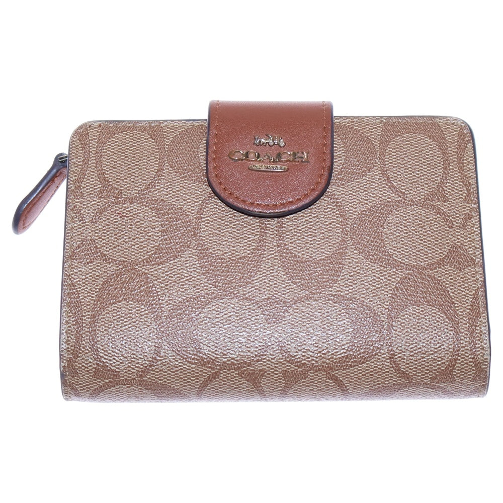 COACH(コーチ) シグネチャー 二つ折り財布 ベージュ