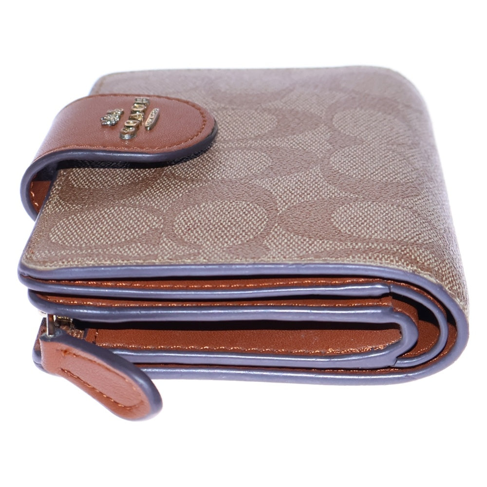 COACH(コーチ) シグネチャー 二つ折り財布 ベージュ