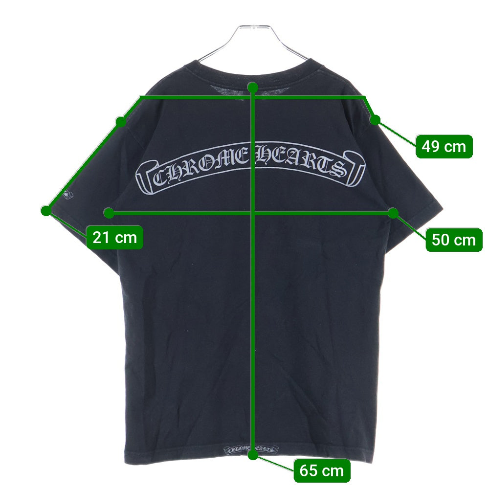 CHROME HEARTS(クロムハーツ) OLD Dagger Neck Logo Tee オールドモデル ダガープリント半袖Tシャツ ブラック