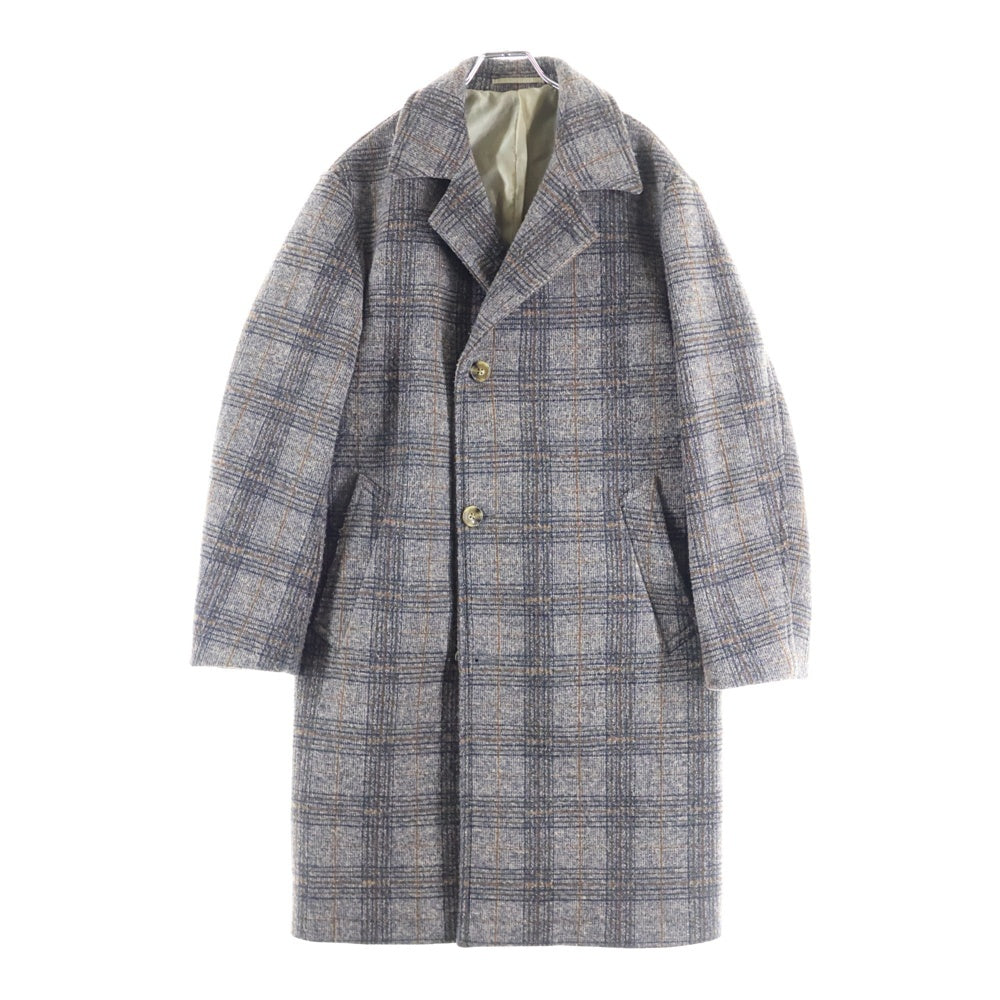 niko and(ニコアンド) チェック総柄 チェスターコート グレー ON96MJ21AD