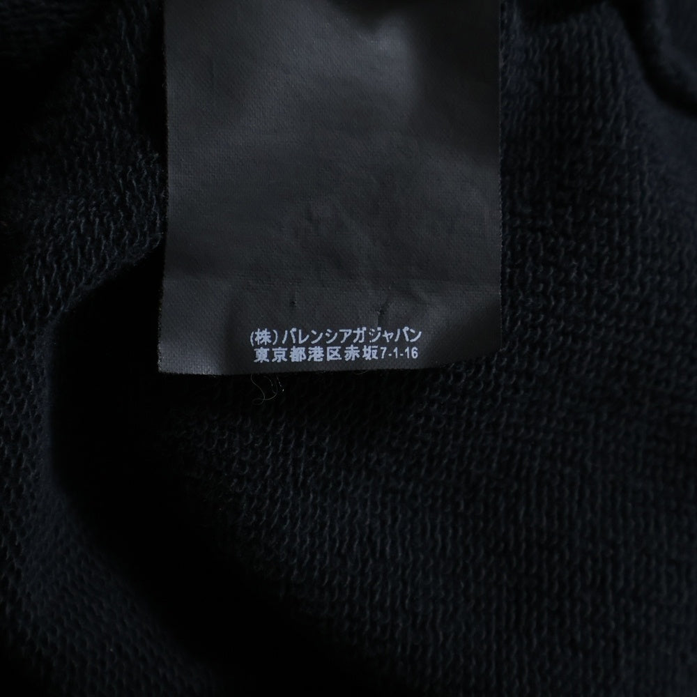 BALENCIAGA(バレンシアガ) HOMME刺繍 オーバーサイズクルーネックスウェット ブラック