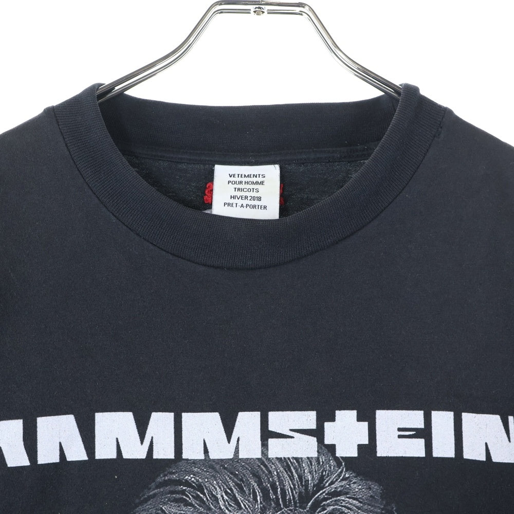 VETEMENTS(ヴェトモン) 17AW RAMMSTEIN PRINTED T-SHIRT オーバーサイズラムシュタインプリント半袖Tシャツカットソー