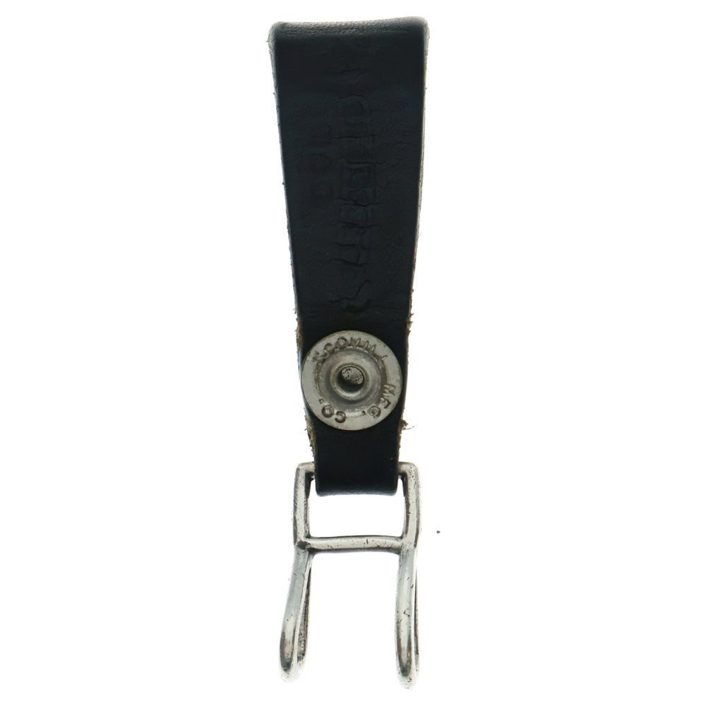 CHROME HEARTS(クロムハーツ) BELT LOOP クロスボールボタンレザーベルトループ シルバー ブラック BCA397