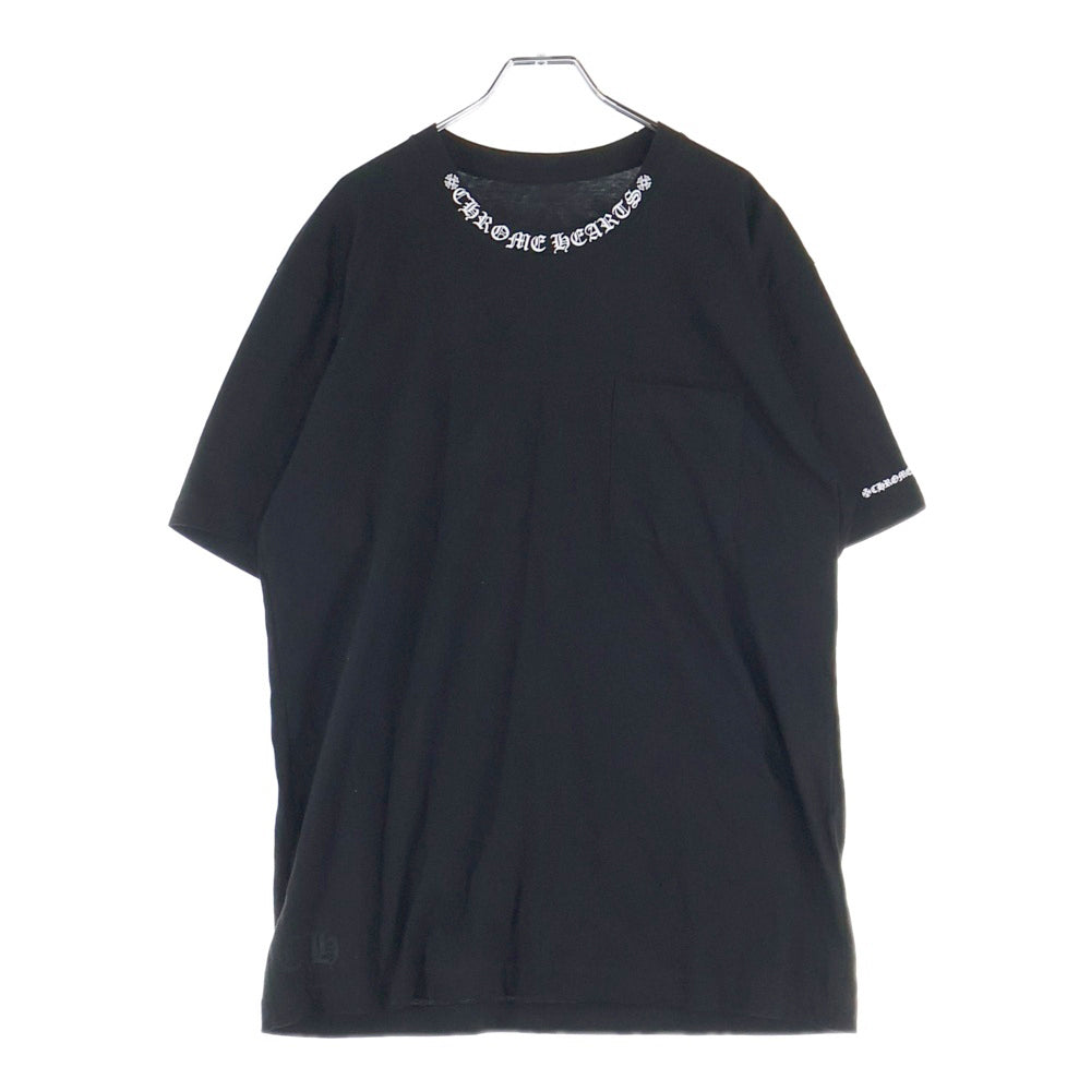 CHROME HEARTS(クロムハーツ) CH T-SHIRT ネックロゴ 半袖Tシャツ ブラック