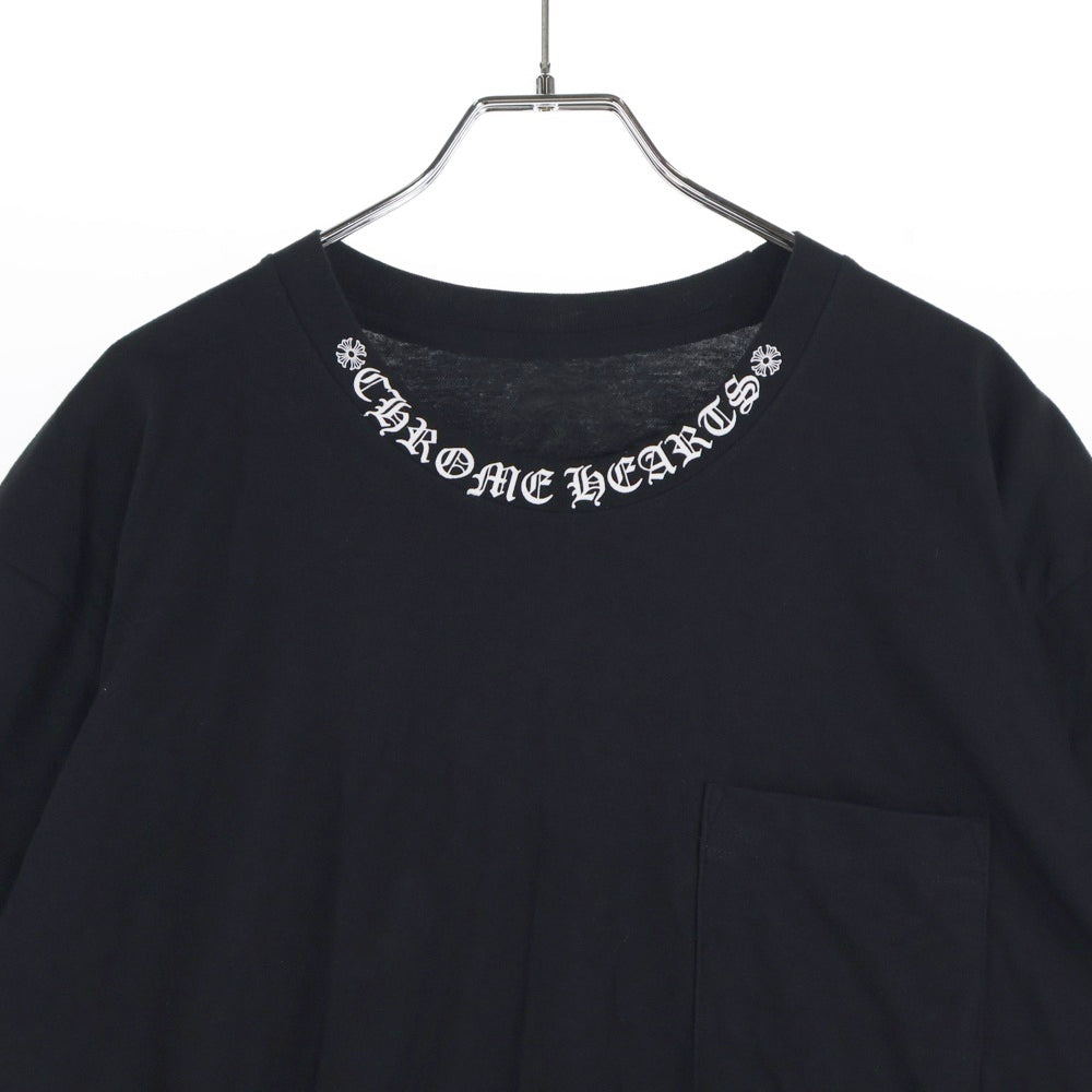 CHROME HEARTS(クロムハーツ) CH T-SHIRT ネックロゴ 半袖Tシャツ ブラック