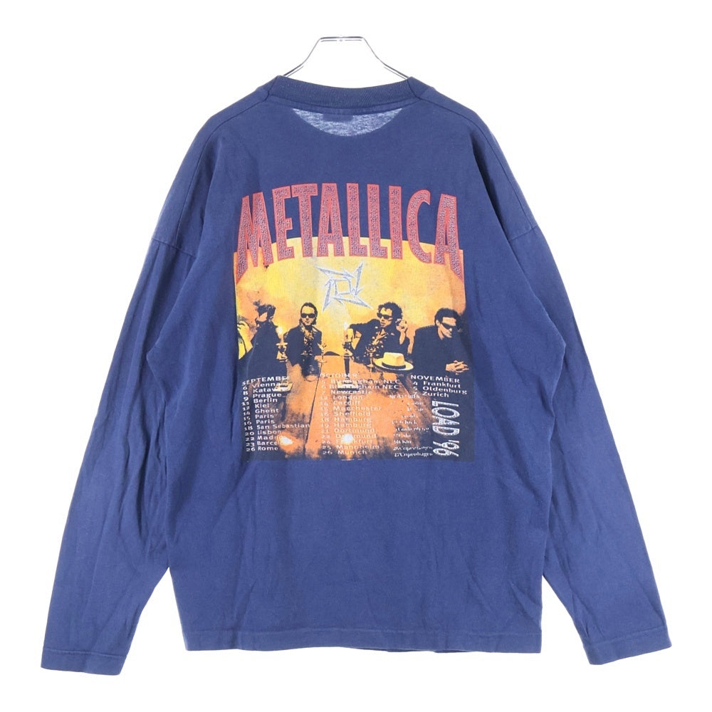 VINTAGE(ヴィンテージ) 90s METALLICA LOAD メタリカ ロード 両面プリント クルーネック長袖Tシャツ カットソー ネイビー