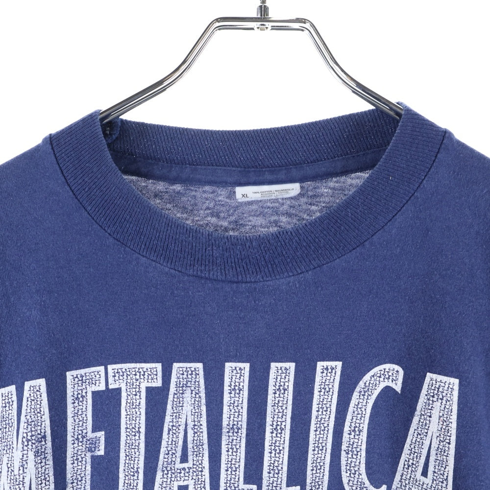 VINTAGE(ヴィンテージ) 90s METALLICA LOAD メタリカ ロード 両面プリント クルーネック長袖Tシャツ カットソー ネイビー