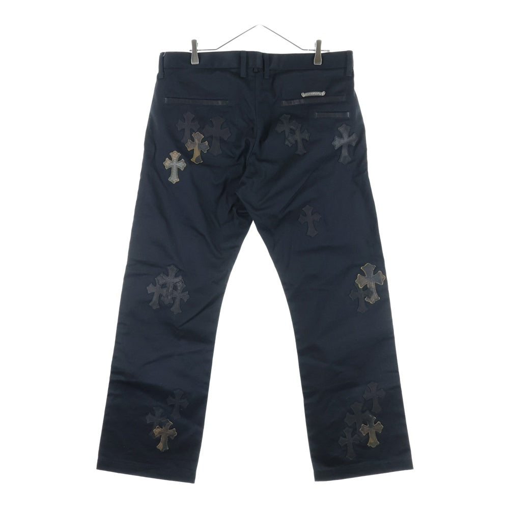 CHROME HEARTS(クロムハーツ) CARPENTER DOUBLE KNEE クロスパッチ付きカーペンターロングパンツ ブラック/カーキ