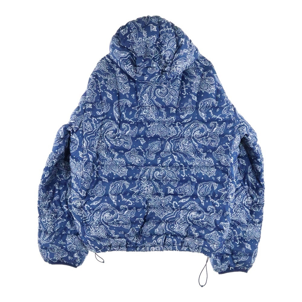 SUPREME(シュプリーム) 22AW Blue Paisley Micro Down Half Zip Hooded Pullover Jacket ペイズリー ハーフジップ フーデッドダウンジャケット ブルー